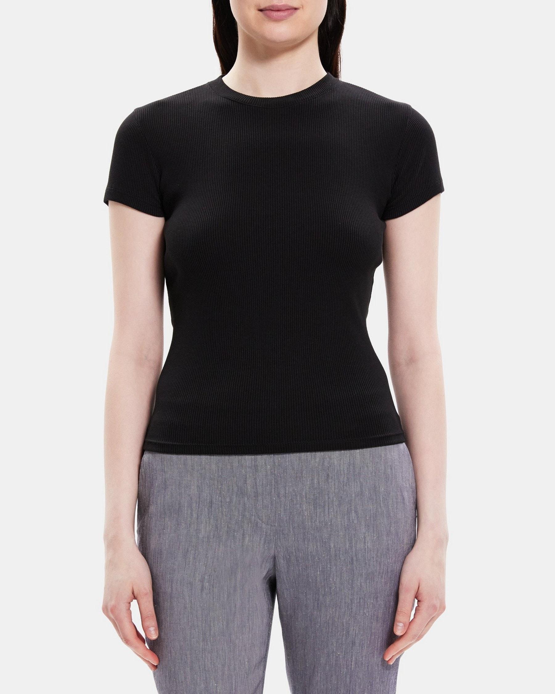 Tiny Tee in Ribbed Modal Cotton Product Image