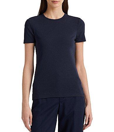 Lauren Ralph Lauren Cotton-Blend T-Shirt Women's T Shirt Product Image