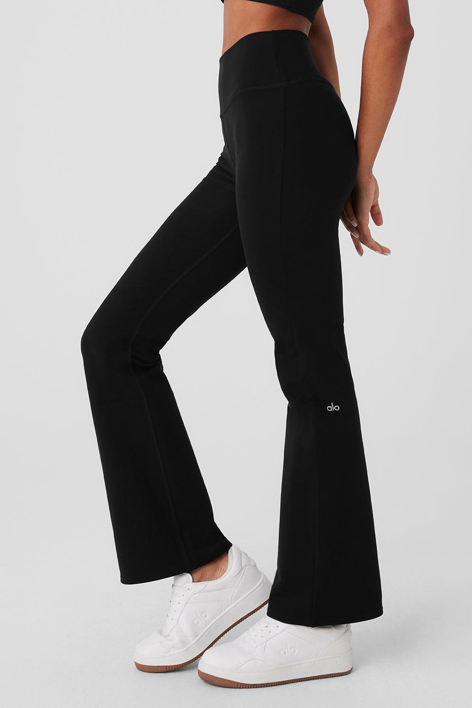 Airbrush High-Waist Flare Legging - Black Female Product Image