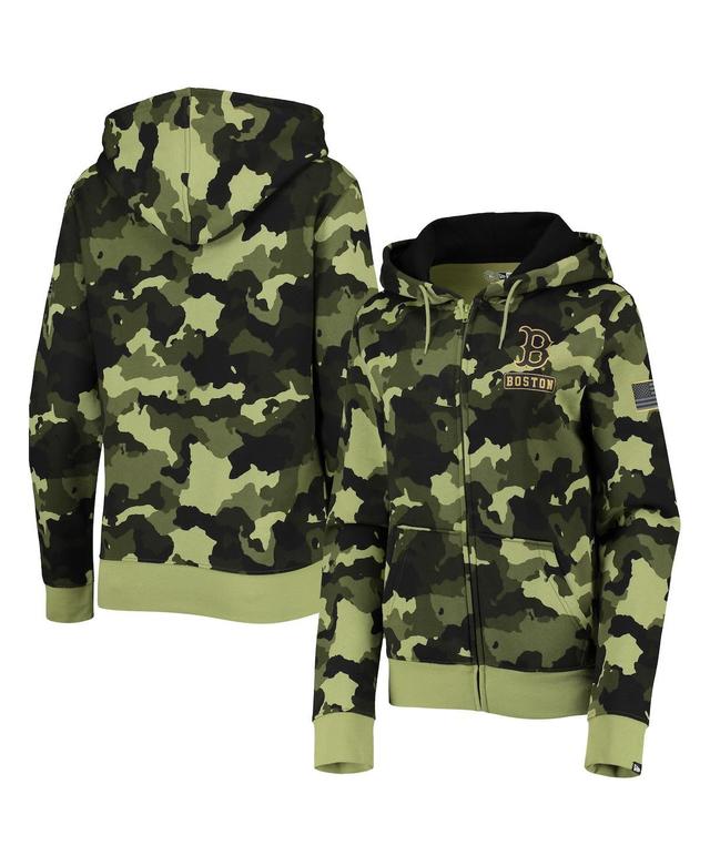 Womens New Era Boston Red Sox 2022 MLB Armed Forces Day Camo Full-Zip Hoodie Product Image