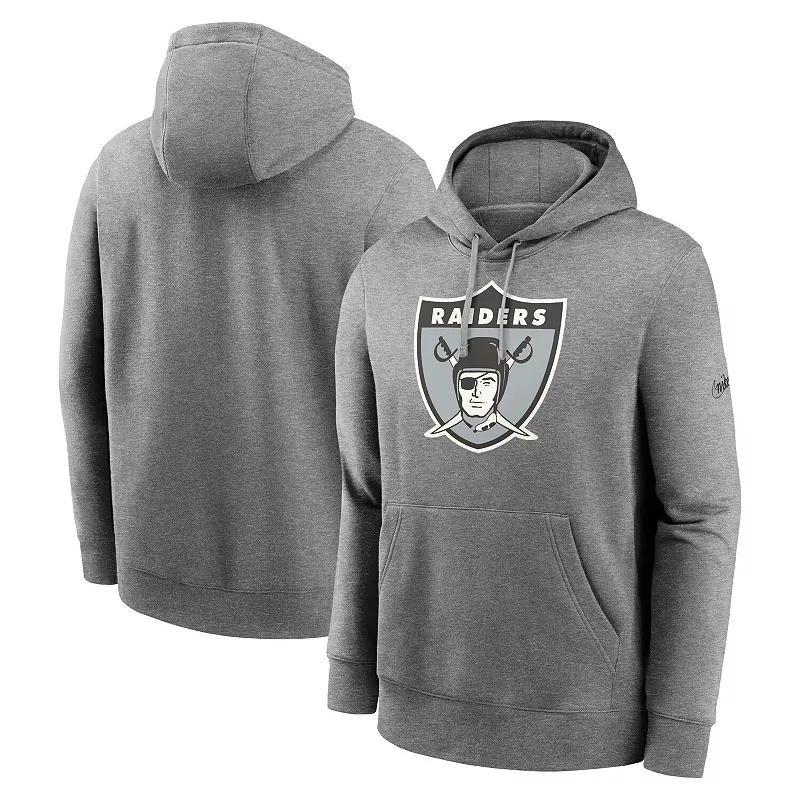 Mens Nike Heathered Gray Chicago Bears City Code Club Fleece Pullover Hoodie Product Image