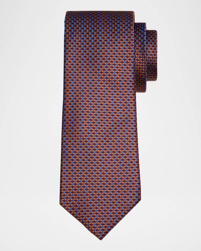 Mens Woven Diamond Silk Tie Product Image