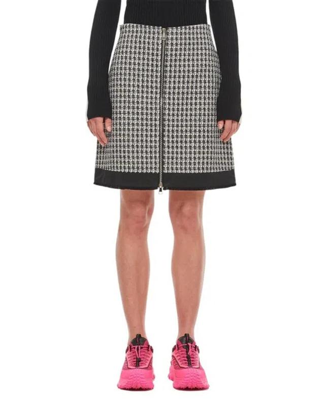 MONCLER Tweed A-line Skirt In Black Product Image