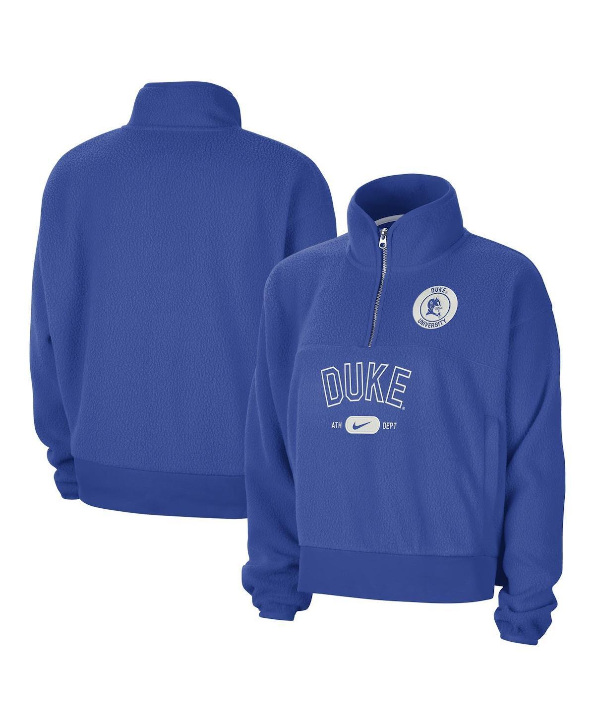 Womens Nike Royal Duke Devils Fly Fleece Quarter-Zip Jacket Product Image