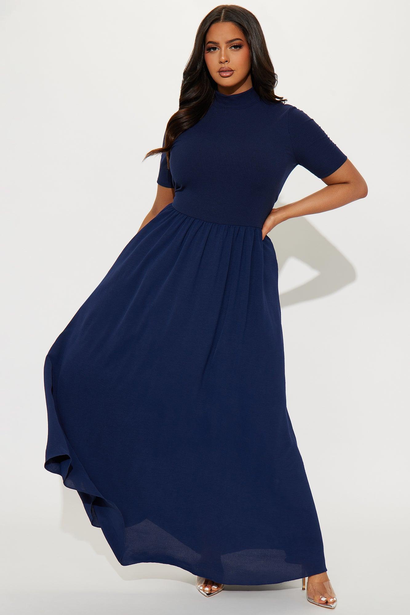 Make Up Your Mind Maxi Dress - Navy Product Image