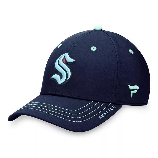 Mens Fanatics Branded Deep Sea Blue Seattle Kraken Authentic Pro Rink Flex Hat Krk Blue Product Image