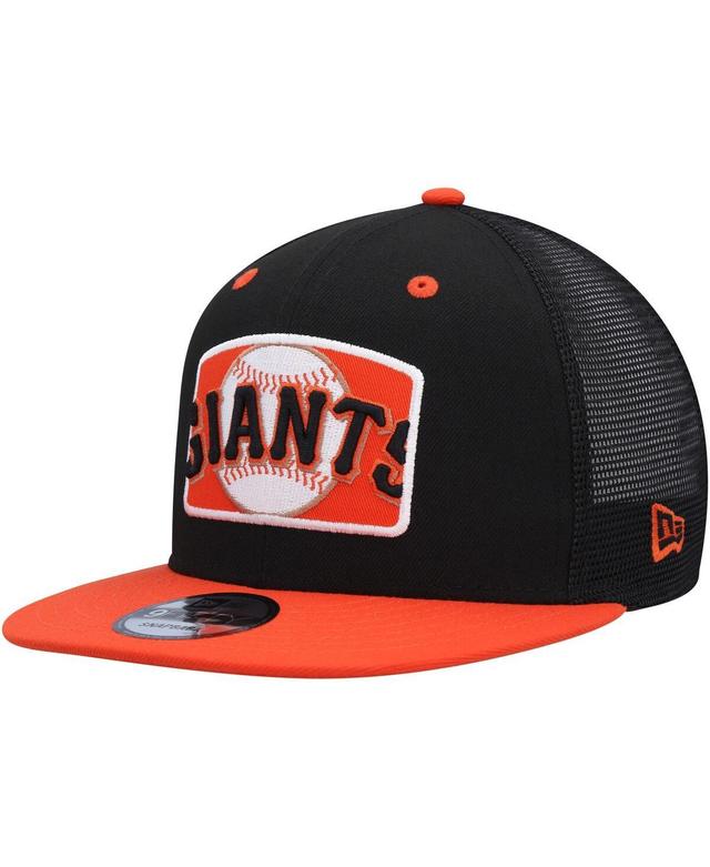 Mens New Era /Orange San Francisco Giants Logo Zoom Trucker 9FIFTY Snapback Hat Product Image