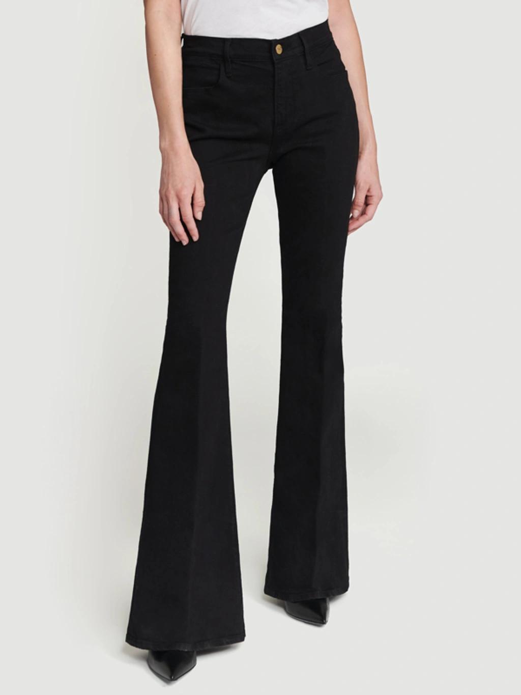 Le Pixie High-rise Flared Jeans In Black Product Image