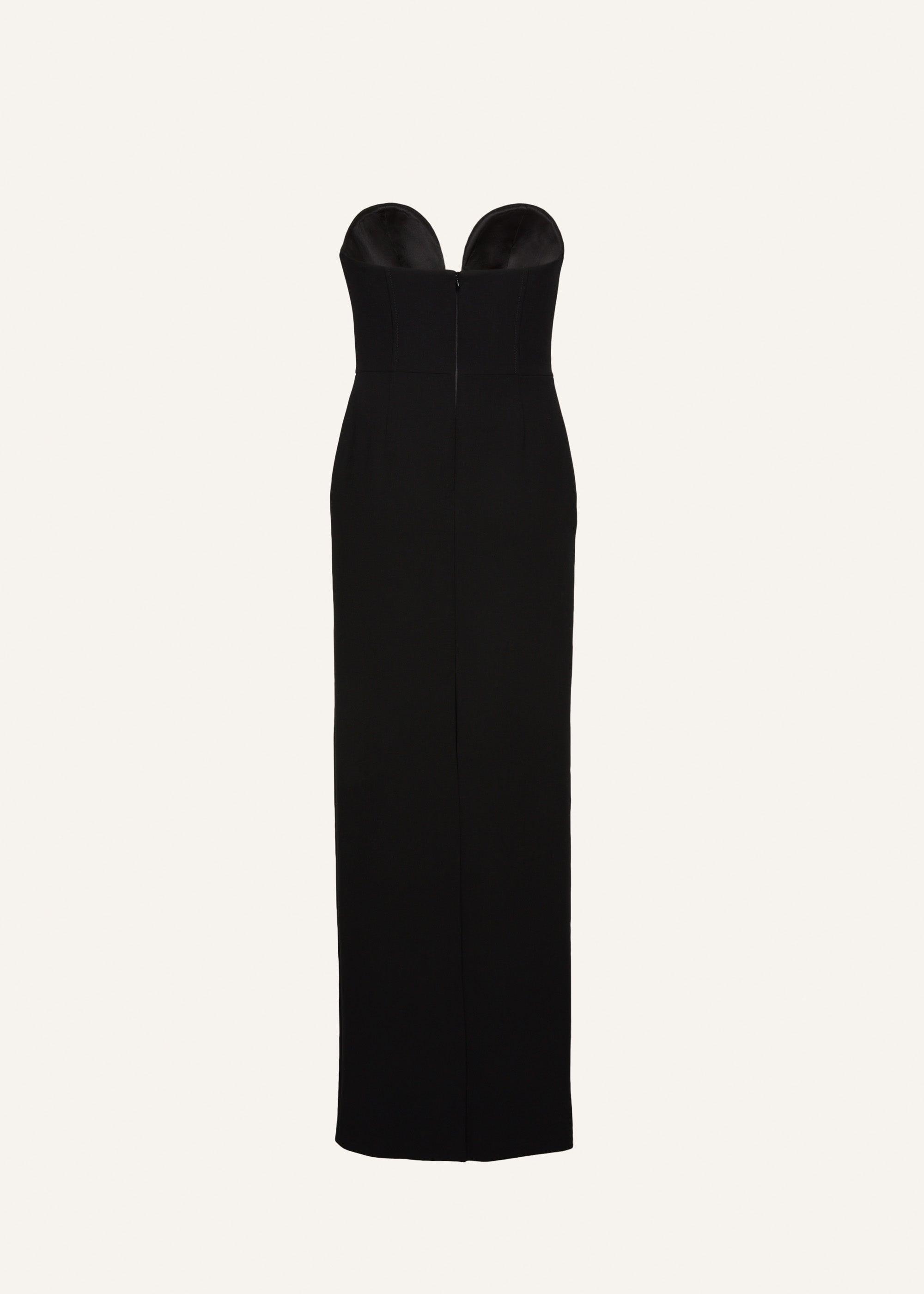 Bustier gown in black Product Image