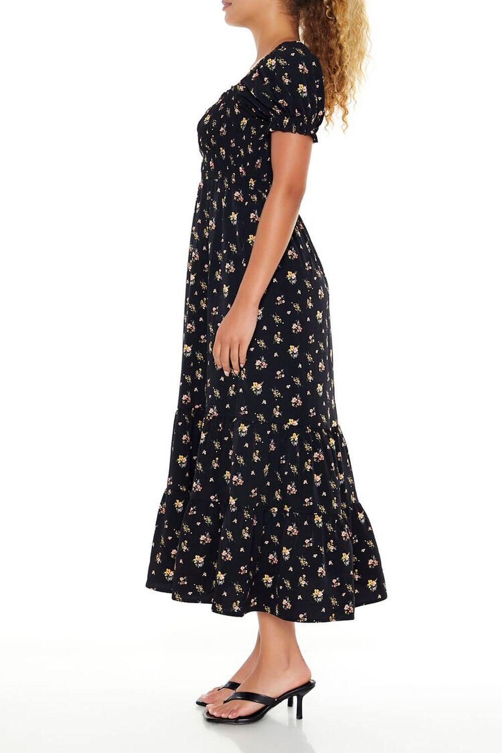 Floral Puff-Sleeve Dress | Forever 21 Product Image