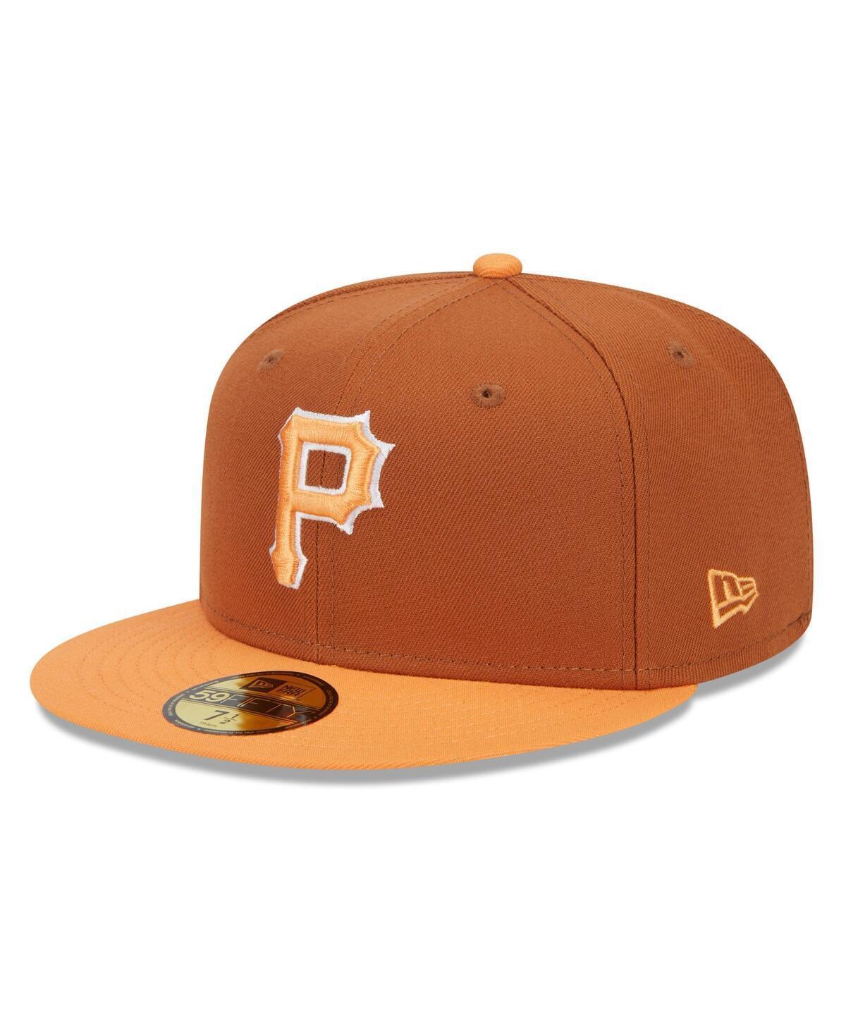 Mens New Era /Orange Pittsburgh Pirates Spring Color Basic Two-Tone 59FIFTY Fitted Hat Product Image