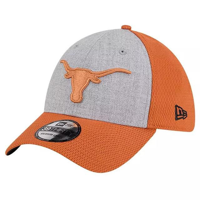 Mens New Era Heather Gray/Texas Orange Texas Longhorns Two-Tone 39THIRTY Flex Hat Product Image