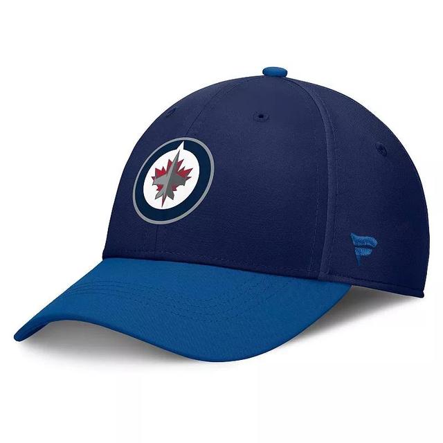 Mens Fanatics Navy/Blue Winnipeg Jets Authentic Pro Rink Flex Hat Jts Blue Product Image