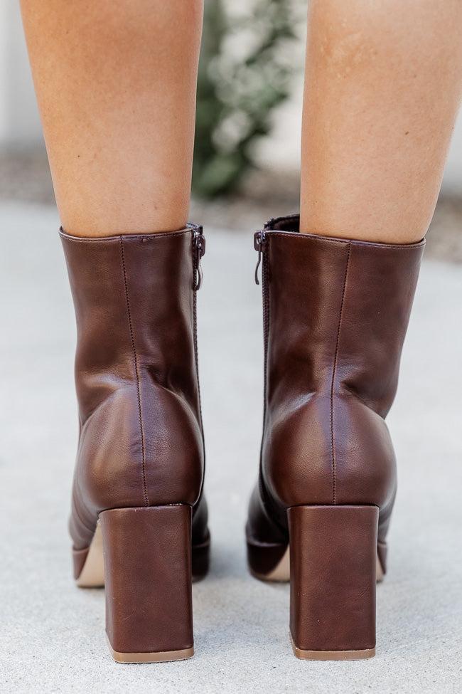 Candace Brown Square Toe Bootie FINAL SALE Product Image