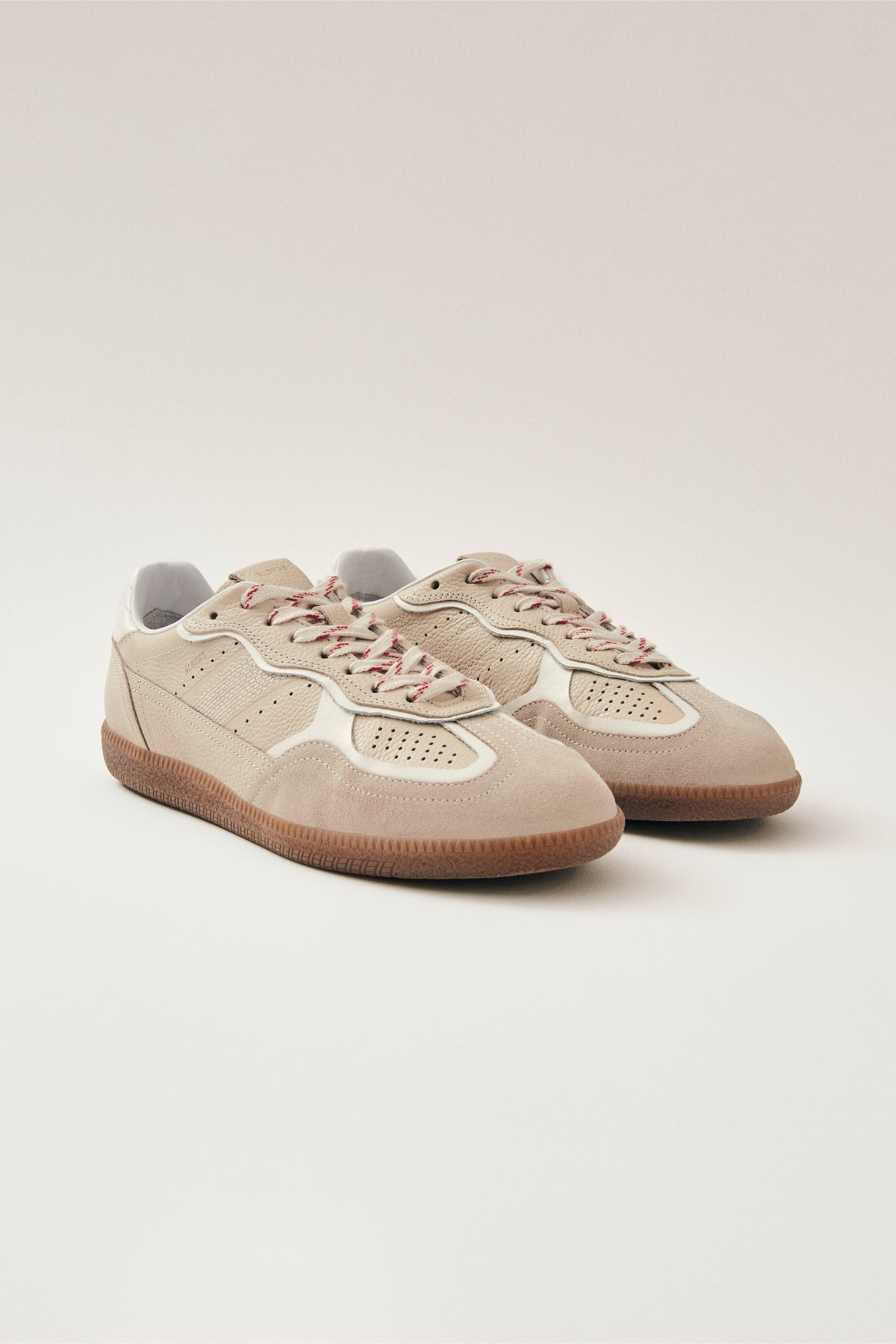 Alohas Tb.490 Rife Leather Sneakers - Rife Grain Cream Product Image