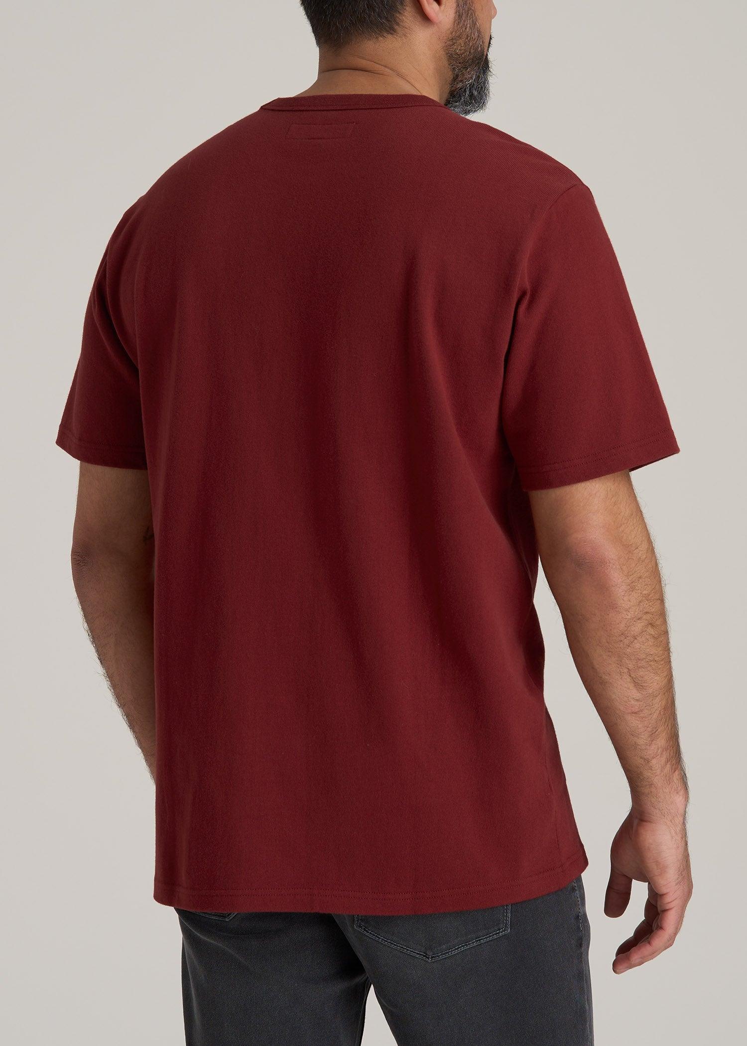 LJ&S Heavyweight RELAXED-FIT Tall Tee in Sumac Red Product Image