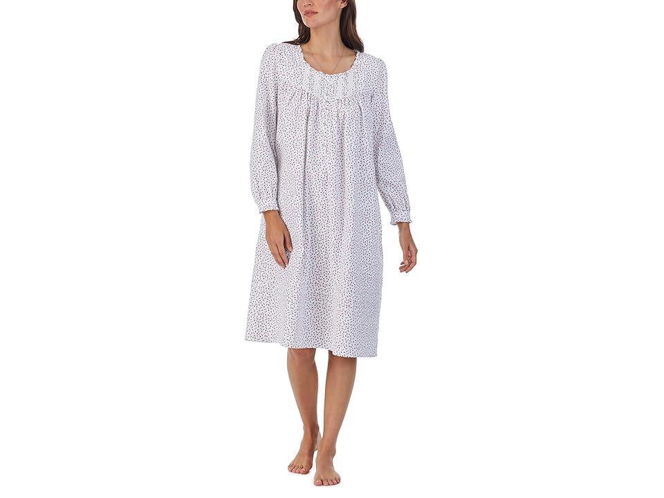 Eileen West Cotton Flannel Long Sleeve Waltz Gown (Ditsy Rosebuds) Women's Pajama Product Image