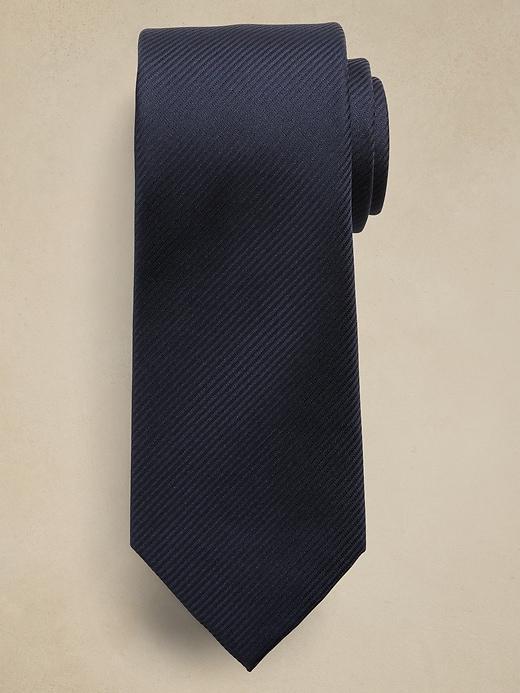 Solid Silk-Blend Tie Product Image