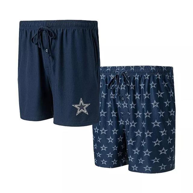 Mens Concepts Sport Navy Dallas Cowboys Gauge Jam Two-Pack Shorts Set Product Image