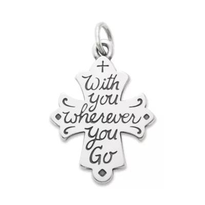 With You Wherever You Go Cross Charm Product Image