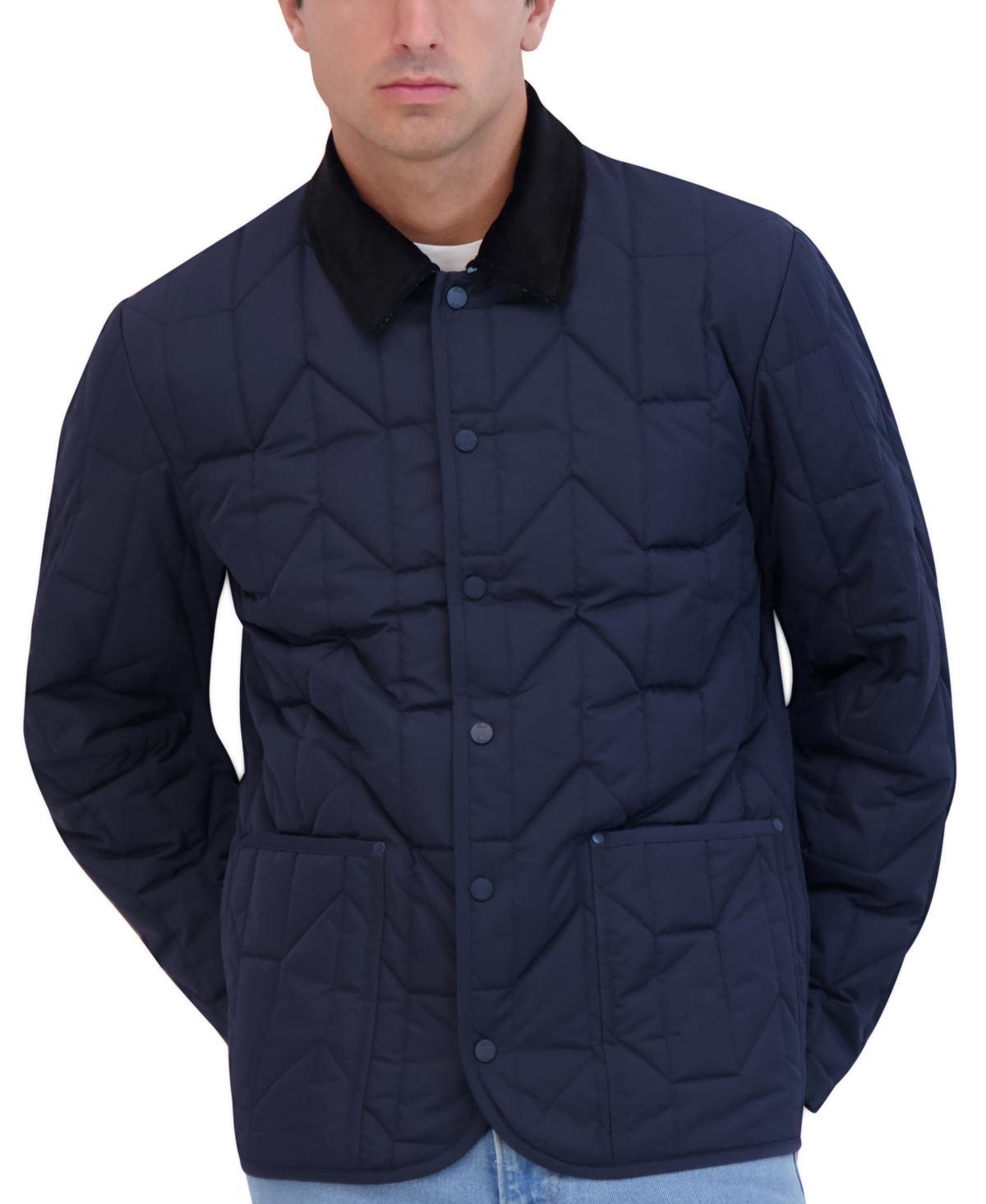 Robert Graham Mens Quilted Snap-Front Weather-Resistant Chore Jacket Product Image