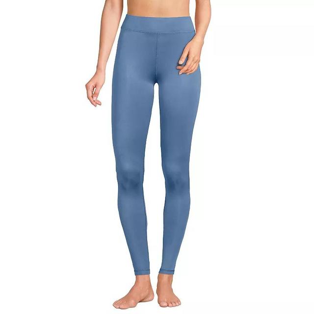 Petite Lands End Thermaskin Heat Pants, Womens Deep Blue Product Image