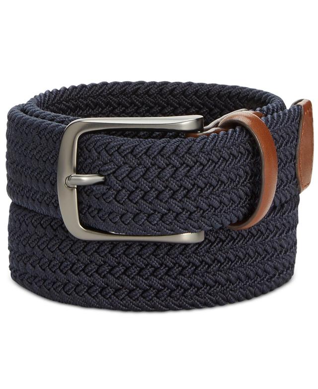 Mens Webbed Leather-Trim Belt Product Image