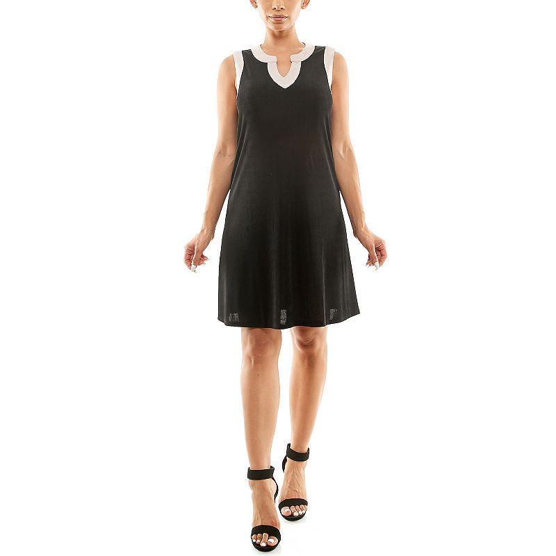 Womens Nina Leonard Mandarin Collar Dress Product Image