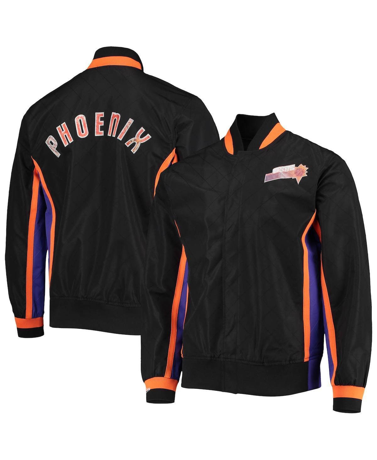 Mens Phoenix Suns Black Mitchell & Ness Hardwood Classics 75th Anniversary Authentic Warmup Full-Snap Jacket Product Image