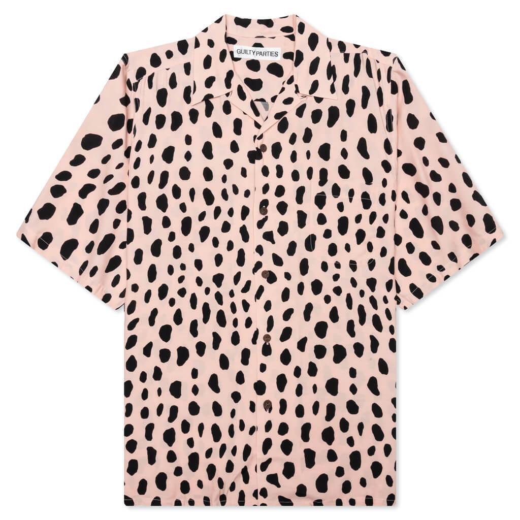 Hawaiian S/S Shirt Type-2 - Pink/Black Male Product Image