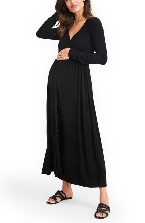 HATCH The Softest Rib Long Sleeve Maternity/Nursing Maxi Dress Product Image