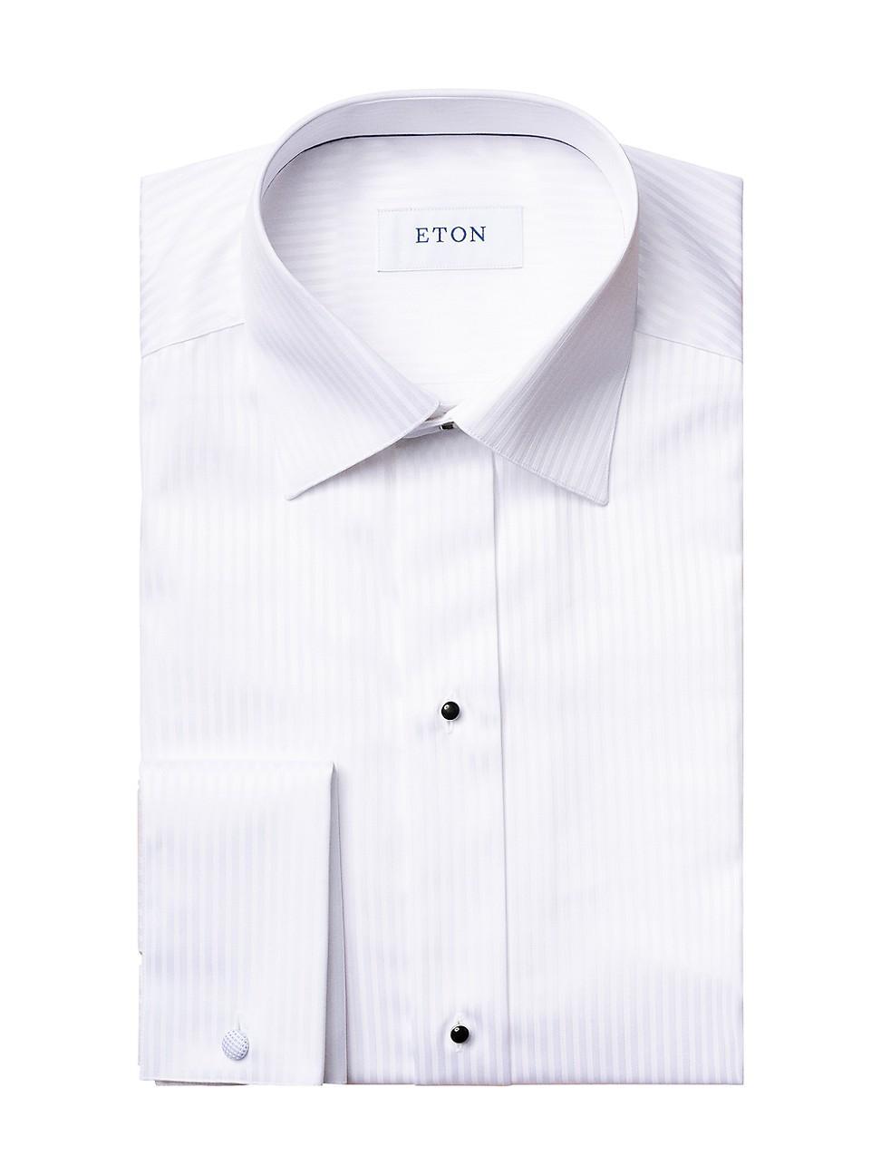 Mens Contemporary-Fit Satin Stripe Dress Shirt Product Image