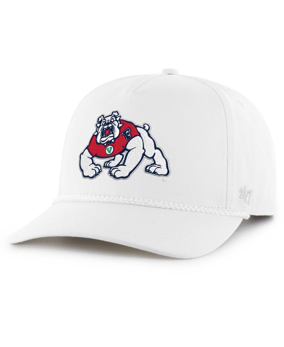 Mens 47 White Fresno State Bulldogs Rope Hitch Adjustable Hat Product Image