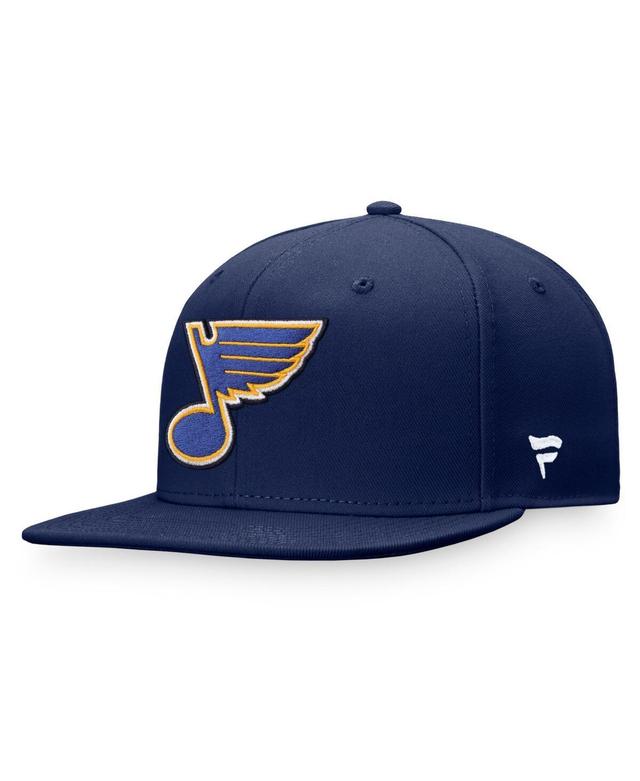 Mens Fanatics Navy St. Louis Blues Core Primary Logo Snapback Adjustable Hat Product Image