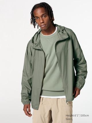 Mens Pocketable Uv Protection Parka Green 2XS UNIQLO US Product Image