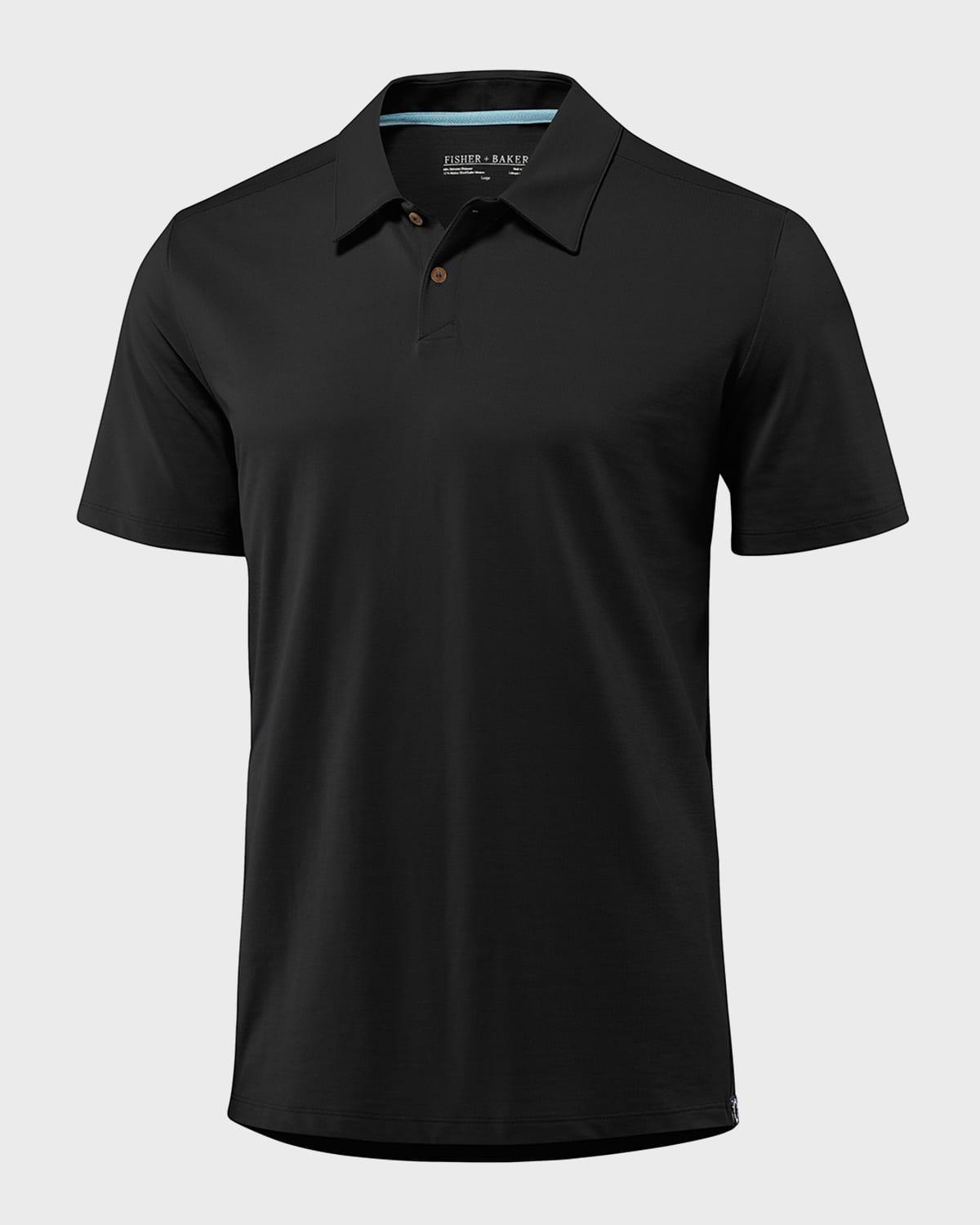 Mens Kent Asymmetric-Button Polo Shirt Product Image