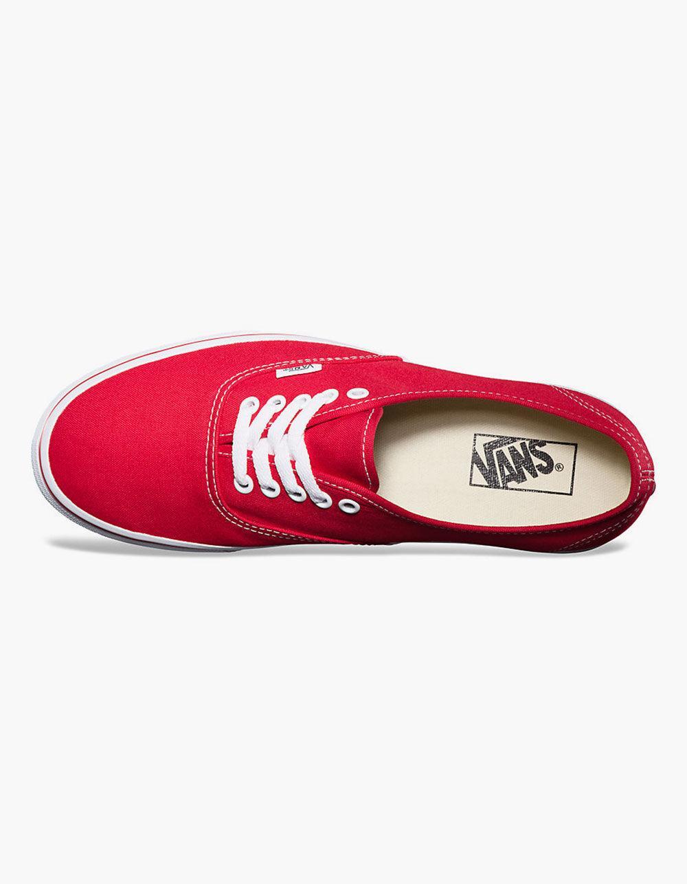 VANS Authentic Red Shoes Product Image