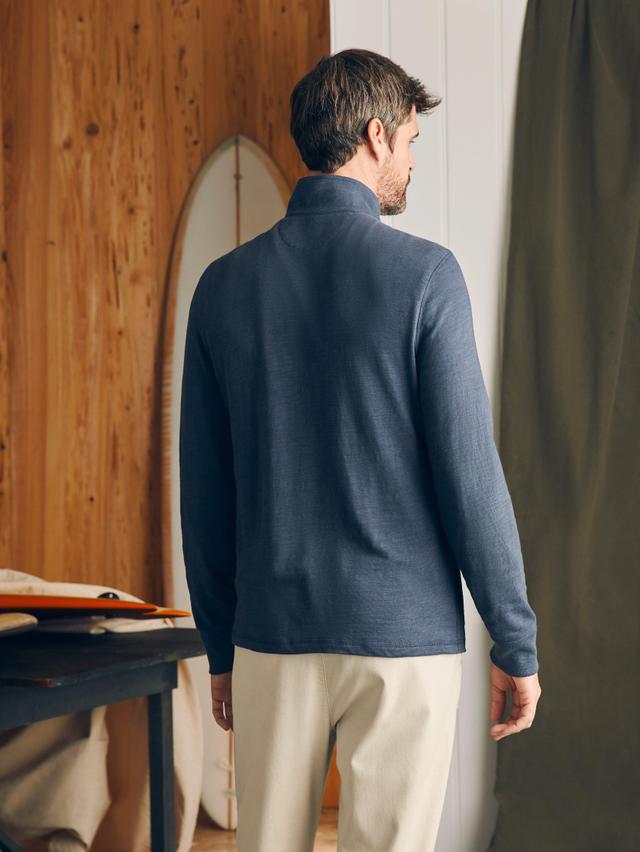 Sunwashed Slub Quarter Zip - Blue Nights Product Image