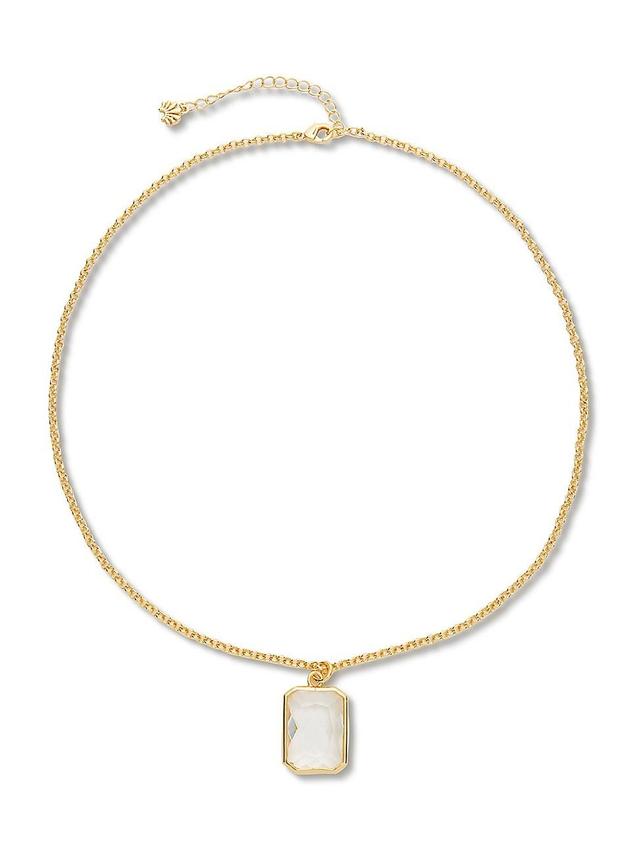 Lele Sadoughi Glass Stone Pendant Necklace, 20-22 Product Image