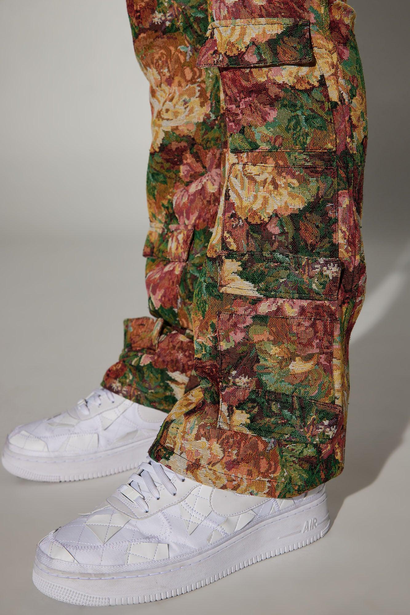 Pissarro Tapestry Slim Stacked Flare Pants - Multi Color Product Image