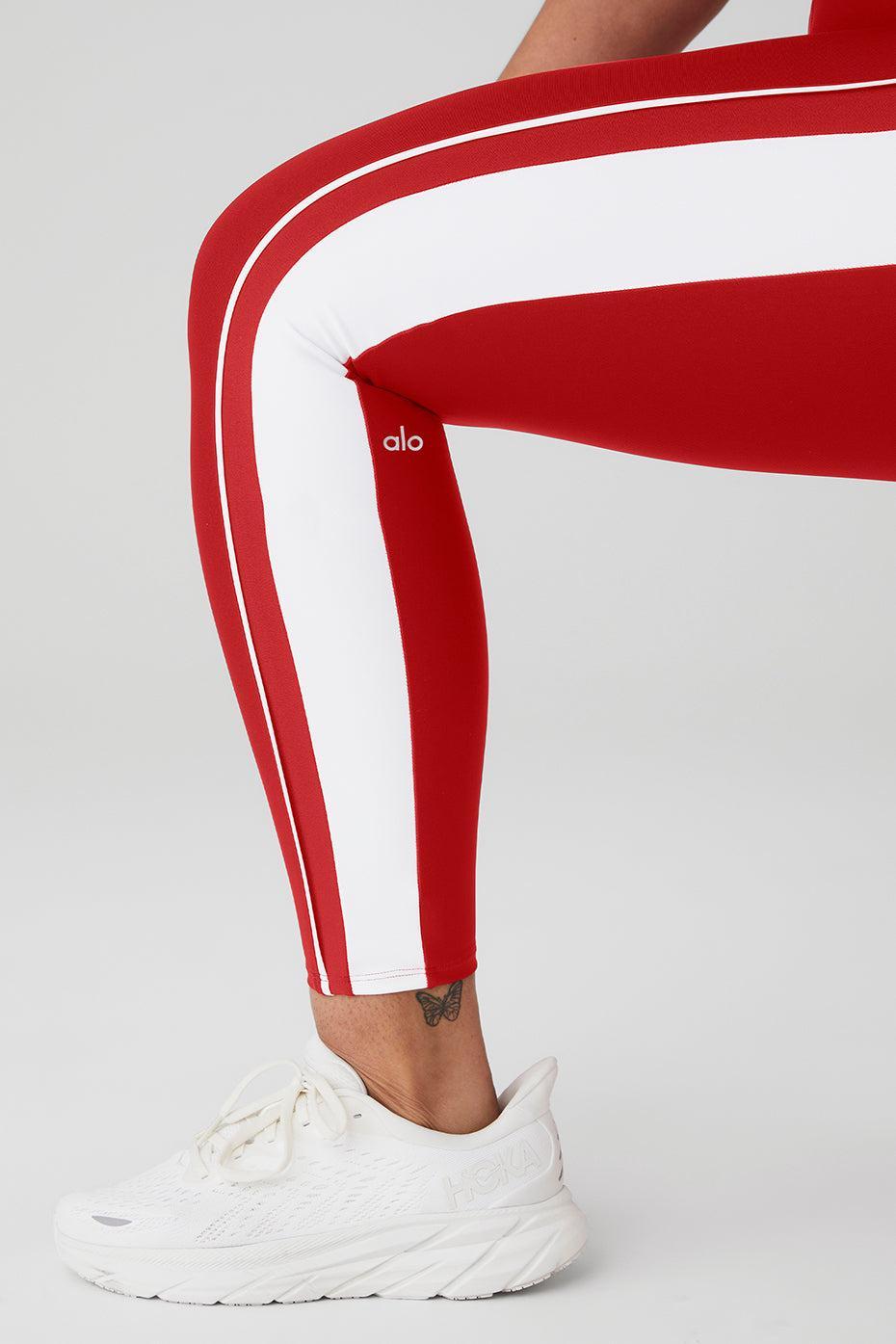 Airlift High-Waist 7/8 Car Club Legging - Classic Red/White Female Product Image