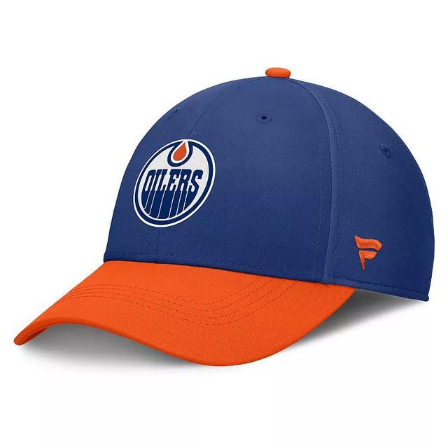 Mens Fanatics Royal/Orange Edmonton Oilers Authentic Pro Rink Flex Hat Product Image