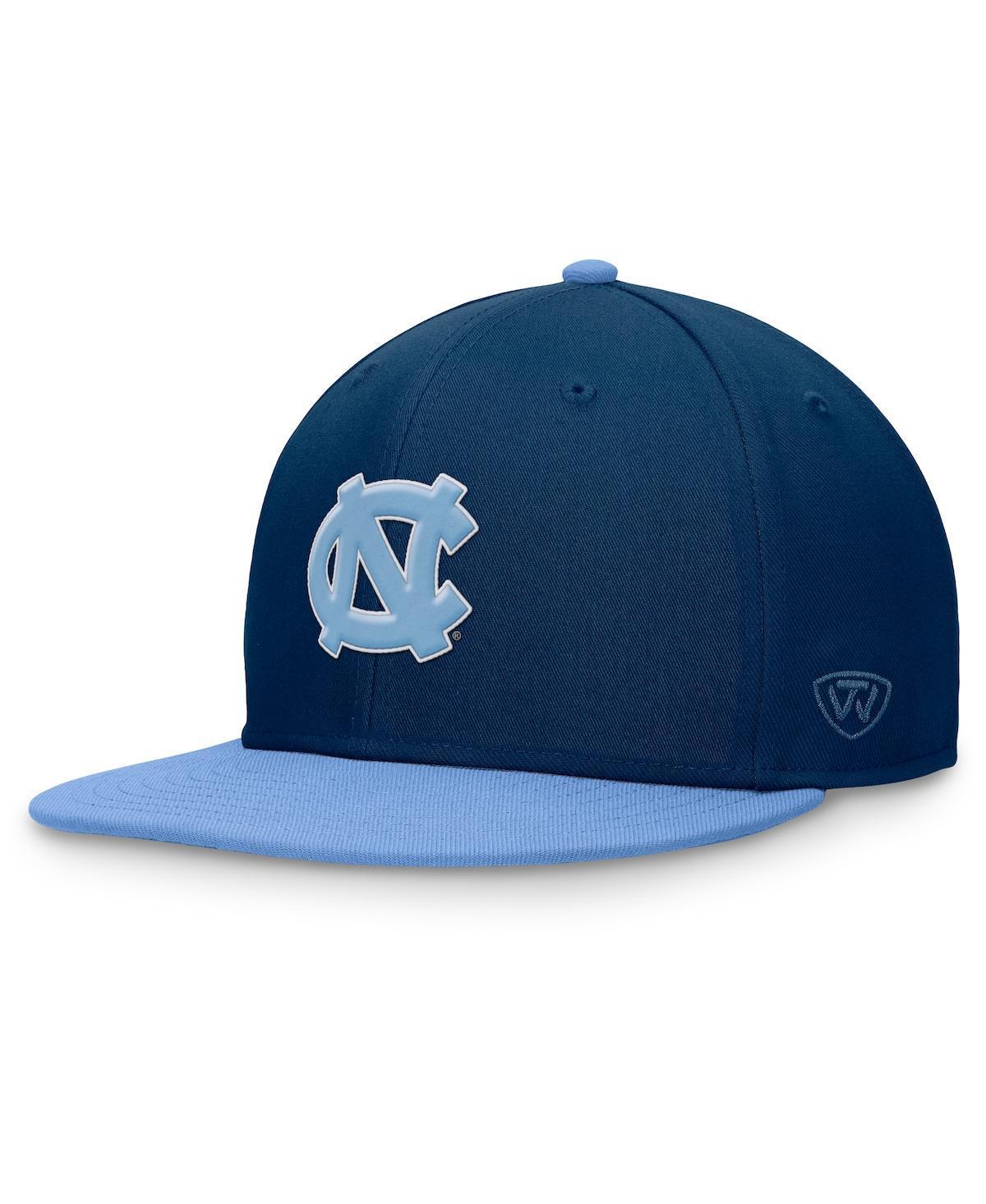 Top of the World Mens Navy North Carolina Tar Heels Rally Two-Tone Fitted Hat - Navy, Light Blue Product Image