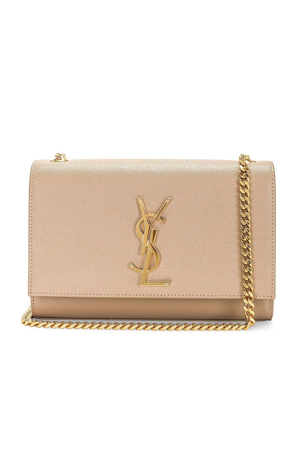 Saint Laurent Small Kate Chain Bag in Beige Product Image