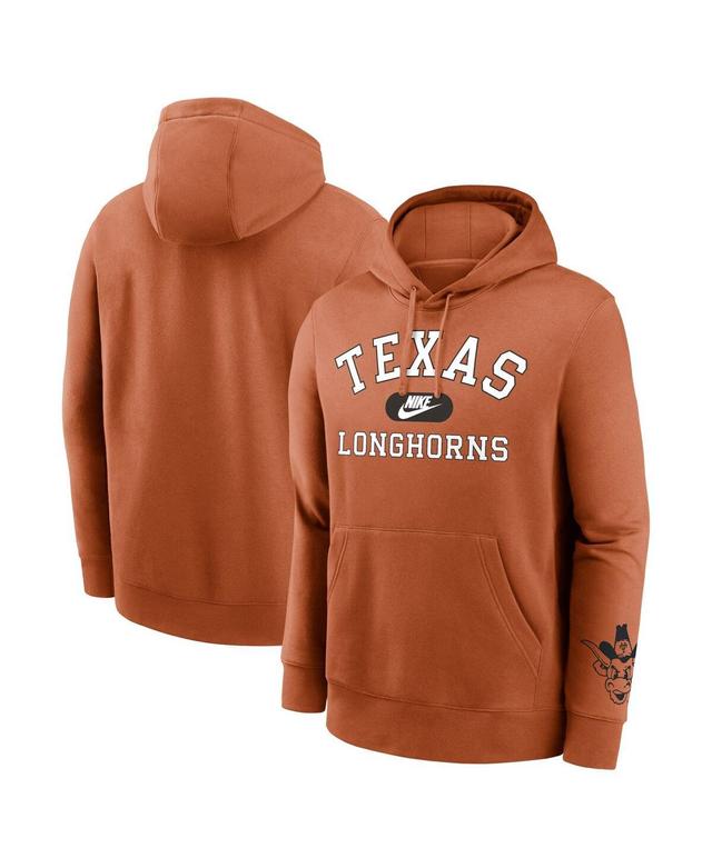 Nike Mens Texas Orange Texas Longhorns Legacy Foundational Two-Hit Club Performance Pullover Hoodie Product Image