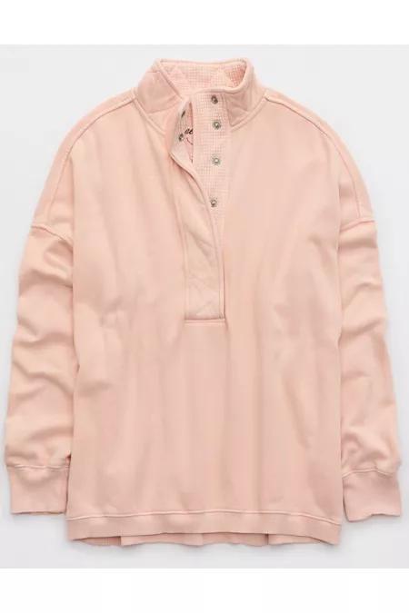 Aerie Getaway Quarter Snap Sweatshirt Women's Product Image