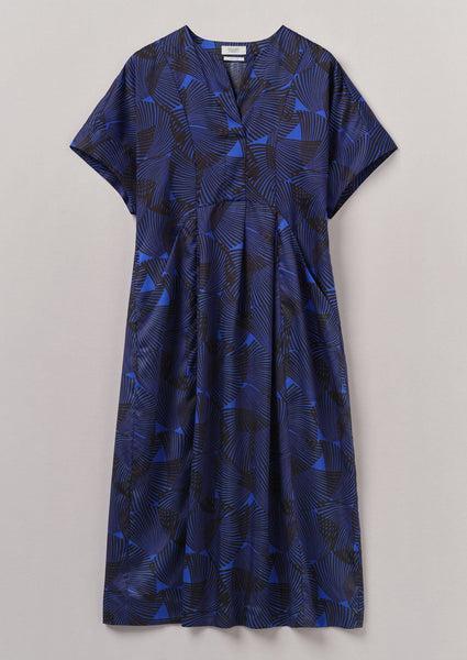 Bryn Reverb Print Dress | Brilliant Blue Product Image