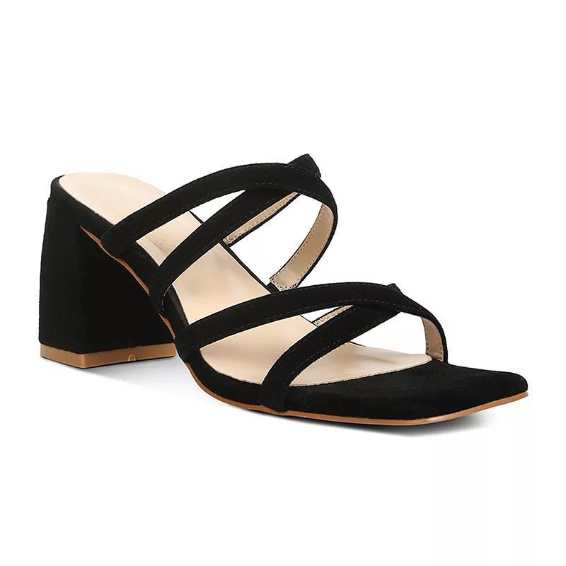 Rag & Co Valentina Womens Suede Strappy Block Heel Sandals Product Image