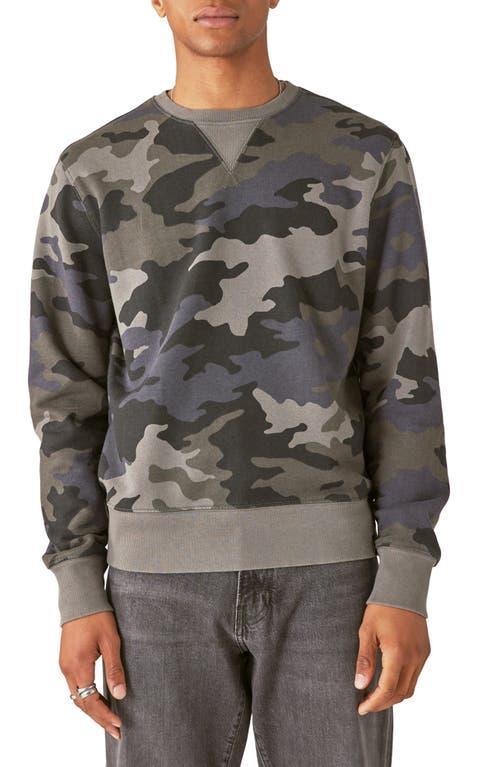 Lucky Brand Camouflage Sueded French Terry Sweatshirt Product Image