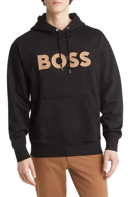 BOSS Sullivan Appliqu Oversize Cotton Logo Hoodie Product Image